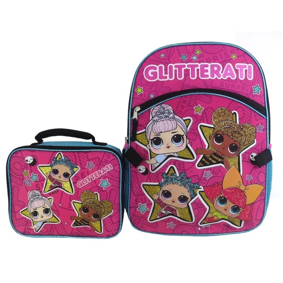Girls Backpack & Lunch Bag Set L.O.L Surprise! NEW - Picture 1 of 3
